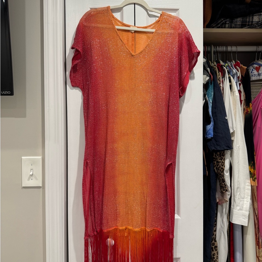 Gradient Red and Orange Women's Top